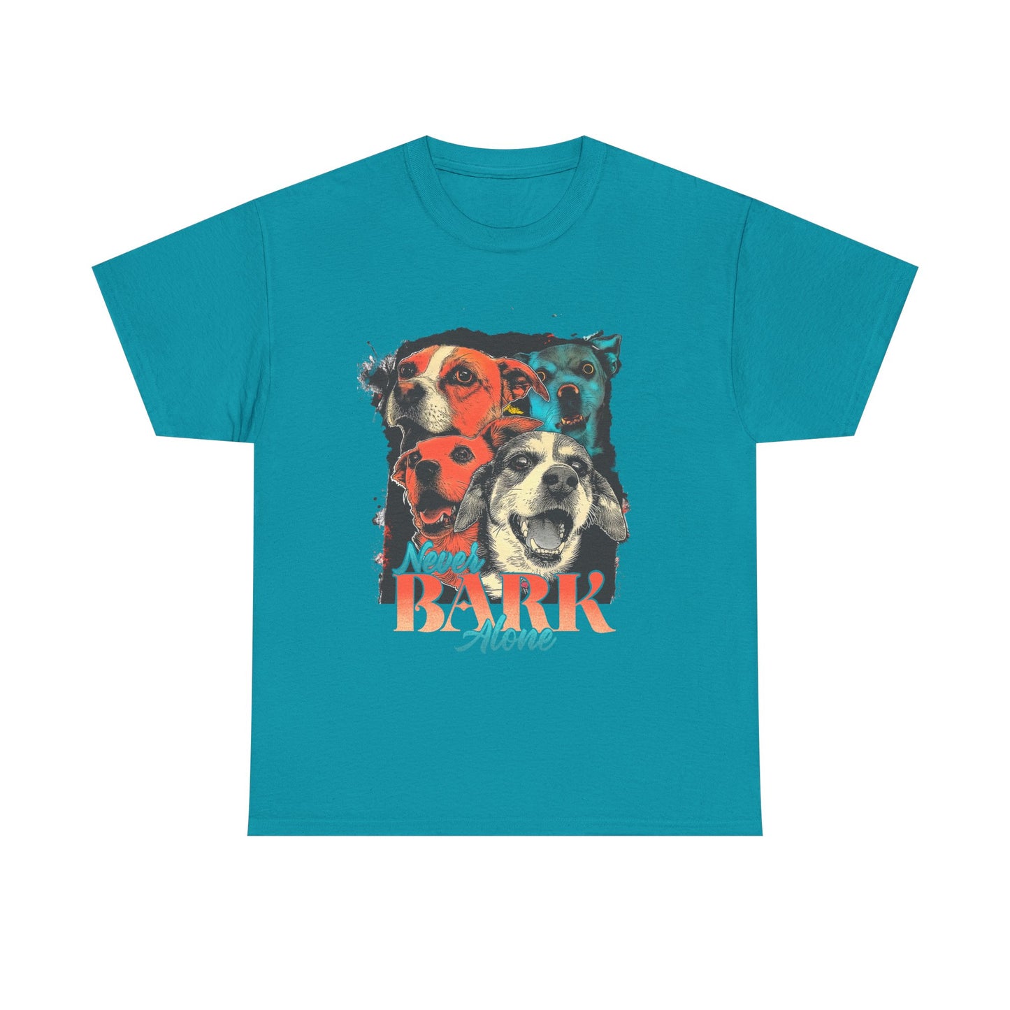Dog Lover Tee - Never Bark Alone Unisex Heavy Cotton Tee