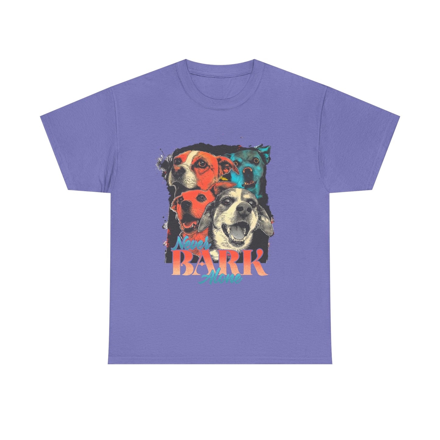 Dog Lover Tee - Never Bark Alone Unisex Heavy Cotton Tee